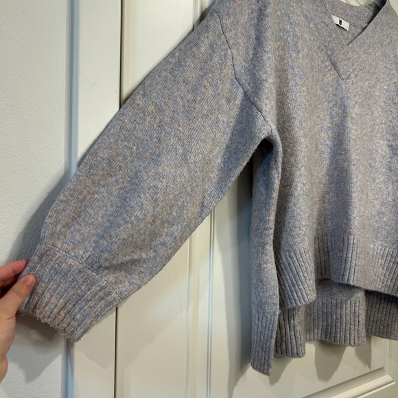 Fifty Percent‎ V-Neck Oversized Hi-Low Knit Sweater Wool Blend Soft S - Picture 4 of 8